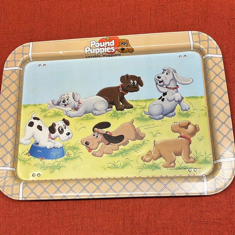Tonka 1985 pound puppies Lovable, Huggable Tray